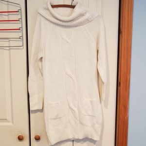 White heavyweight sweater dress
